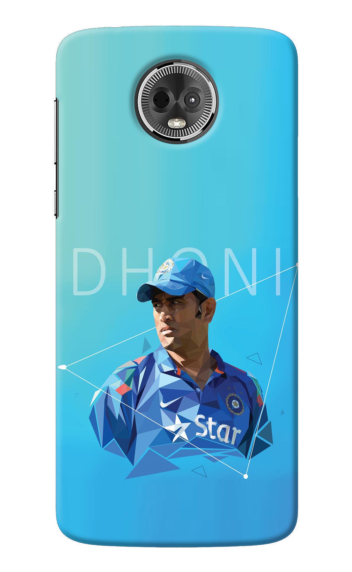 Dhoni Artwork Moto E5 Plus Back Cover