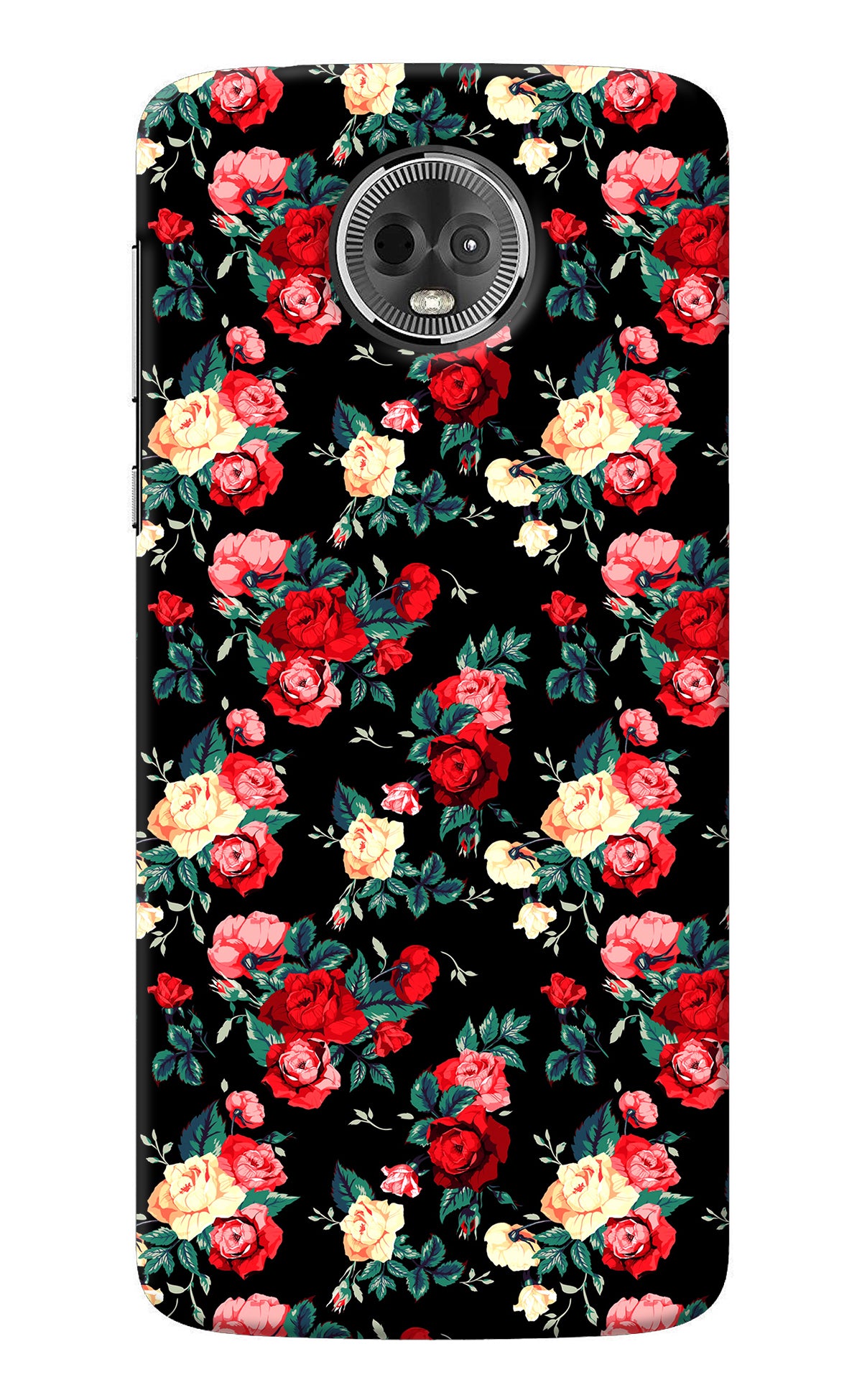 Rose Pattern Moto E5 Plus Back Cover