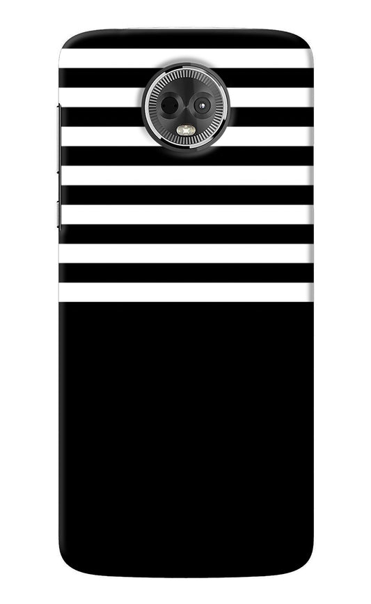 Black and White Print Moto E5 Plus Back Cover