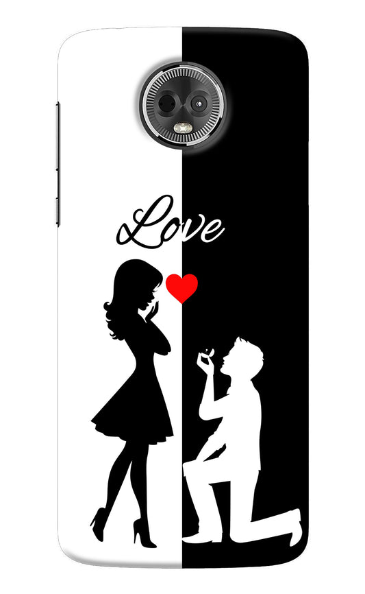 Love Propose Black And White Moto E5 Plus Back Cover