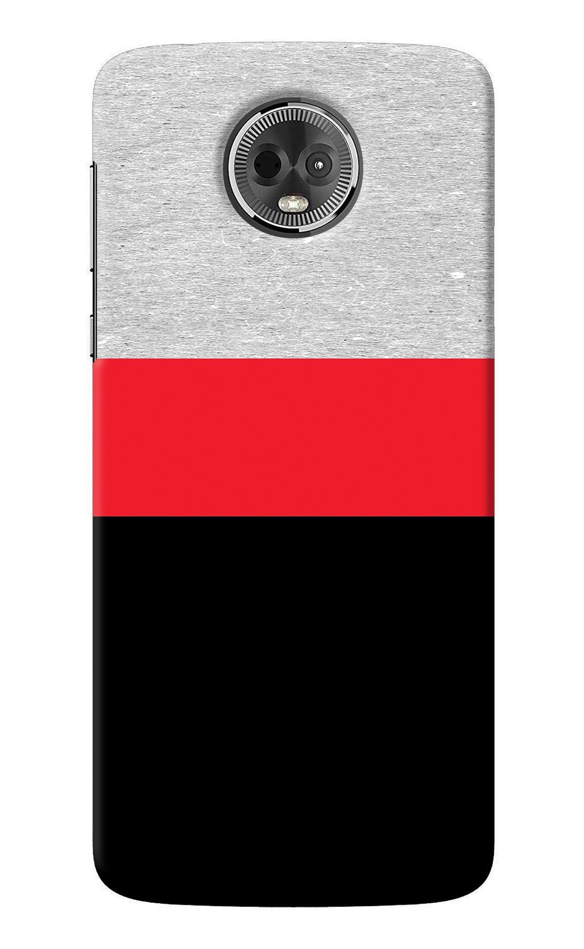 Tri Color Pattern Moto E5 Plus Back Cover