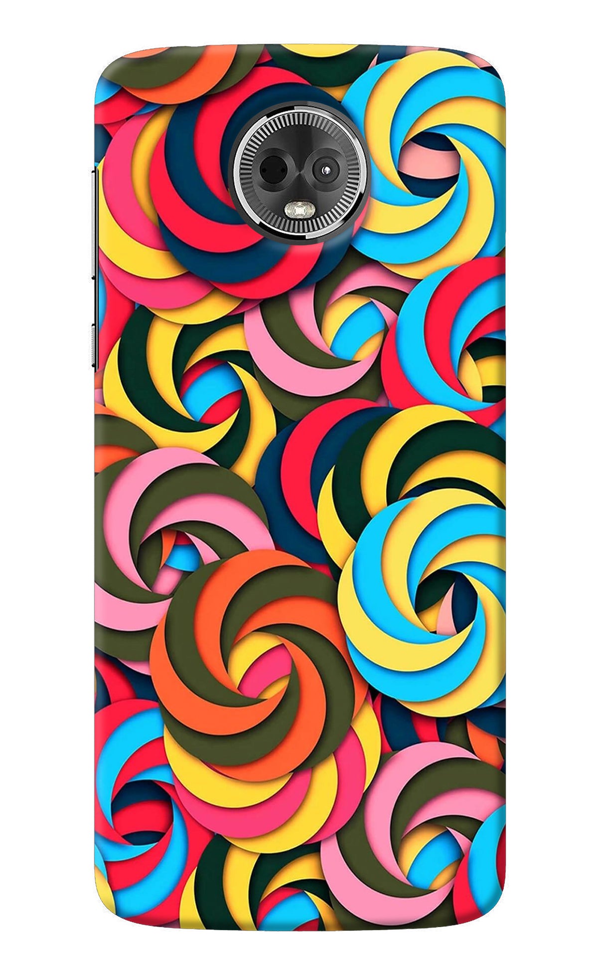 Spiral Pattern Moto E5 Plus Back Cover