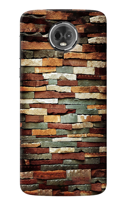 Bricks Pattern Moto E5 Plus Back Cover