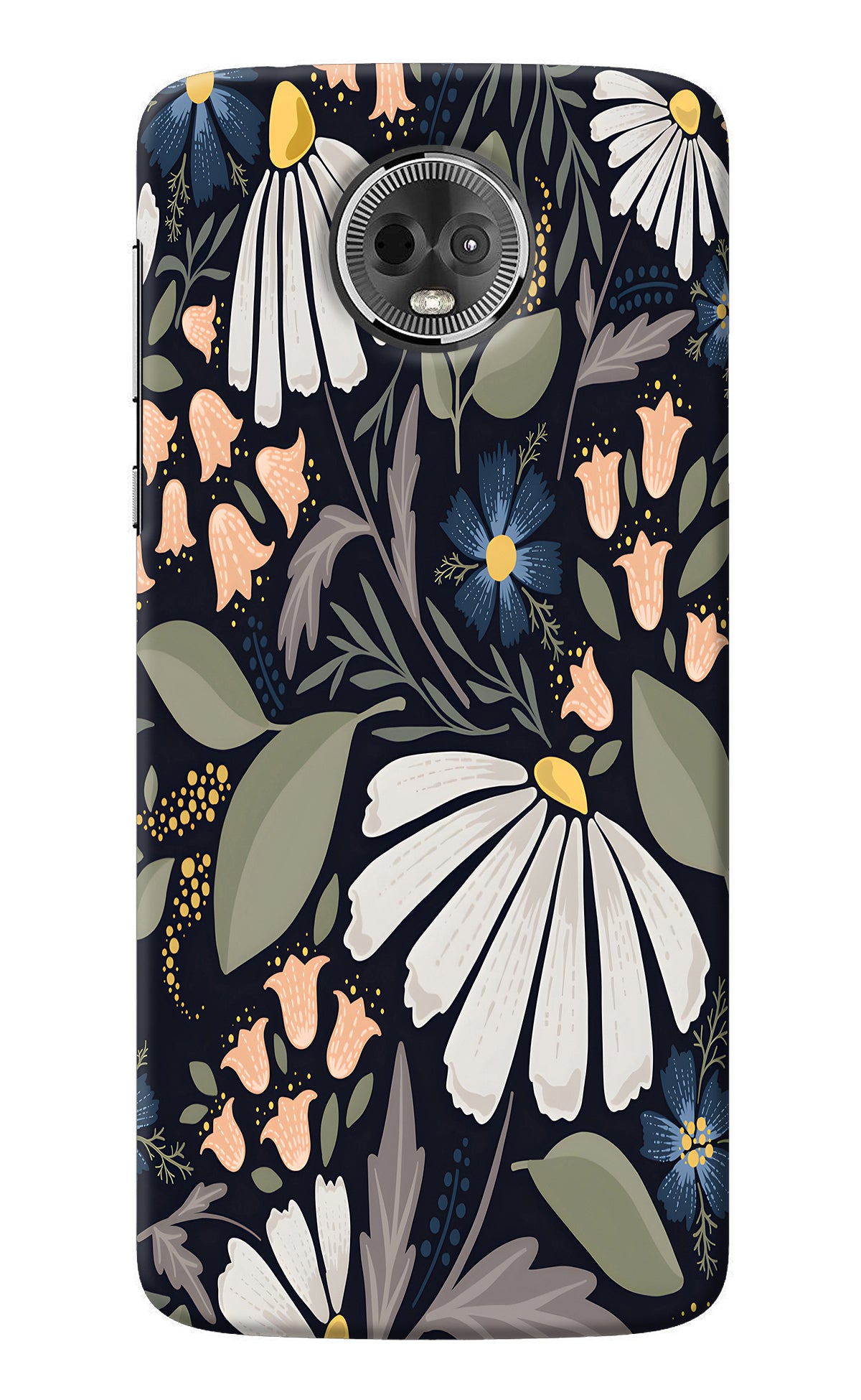 Flowers Art Moto E5 Plus Back Cover