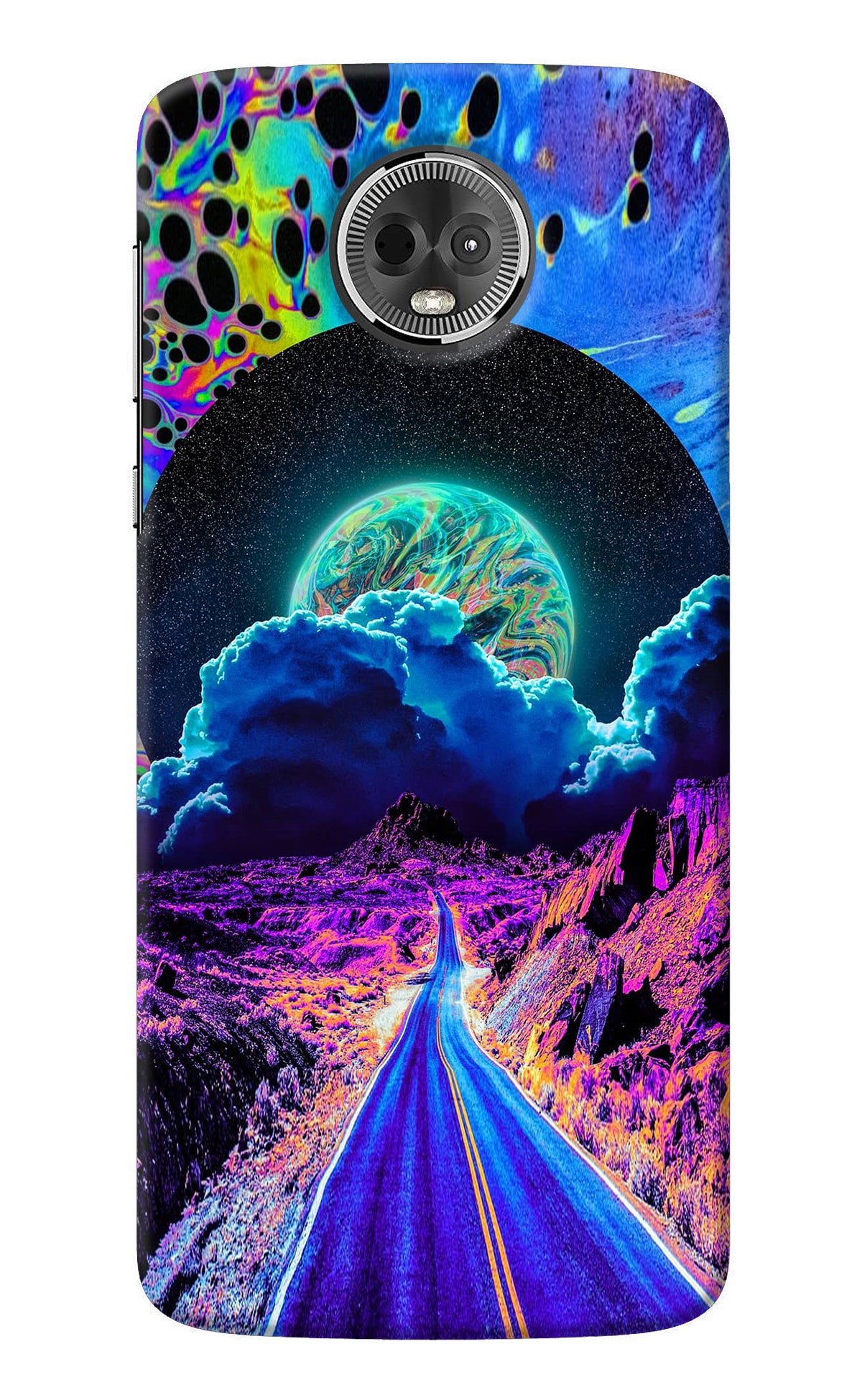 Psychedelic Painting Moto E5 Plus Back Cover