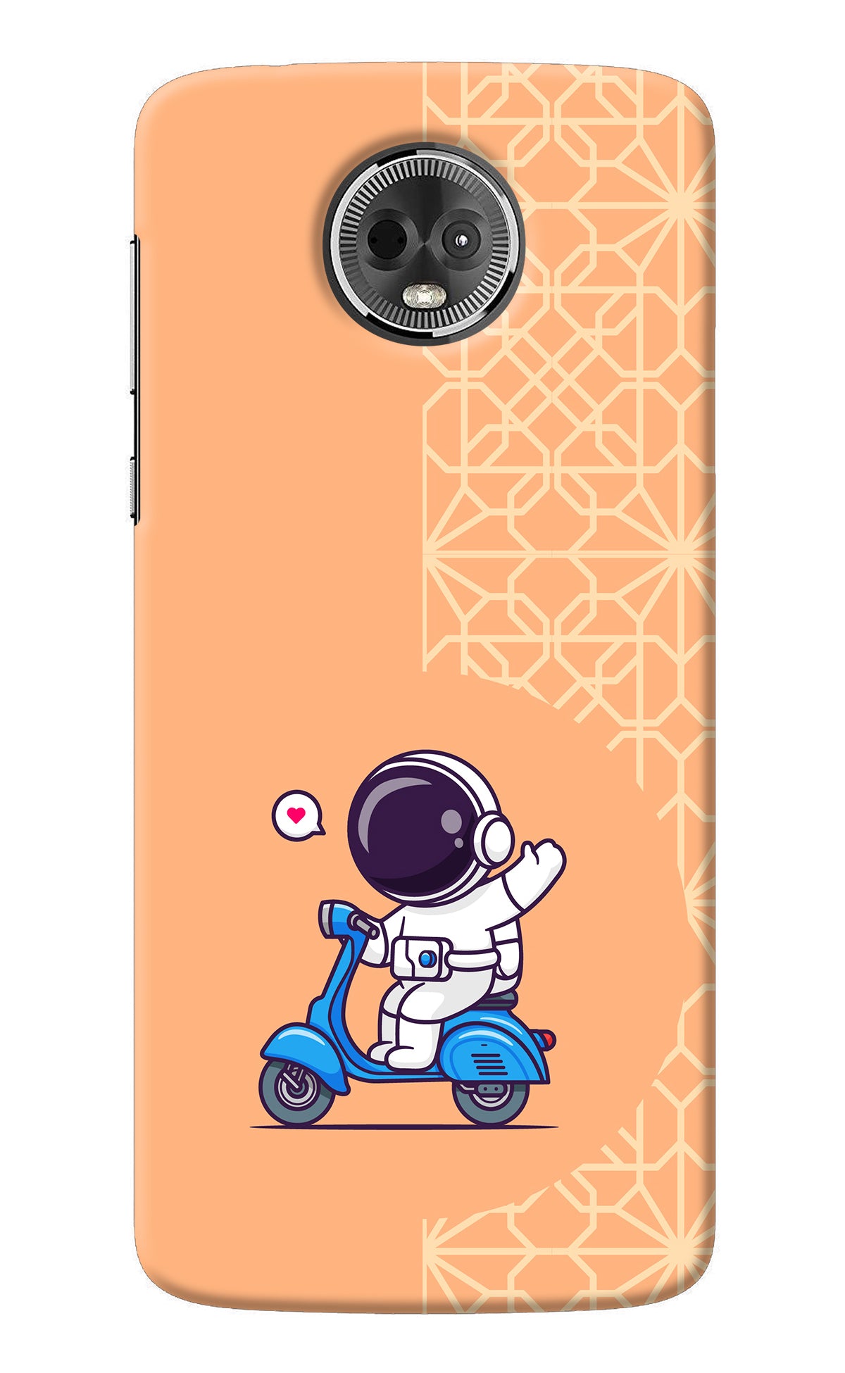 Cute Astronaut Riding Moto E5 Plus Back Cover