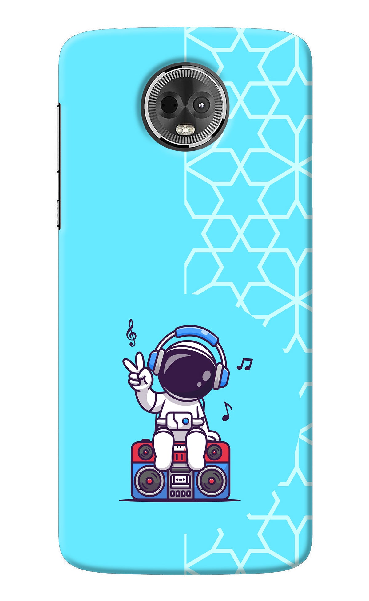 Cute Astronaut Chilling Moto E5 Plus Back Cover