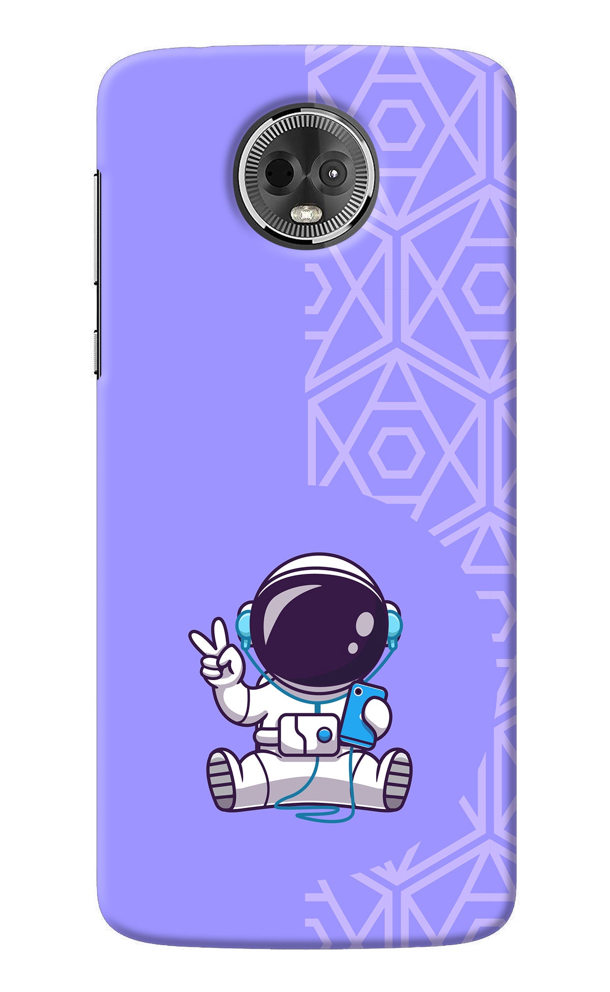 Cute Astronaut Chilling Moto E5 Plus Back Cover