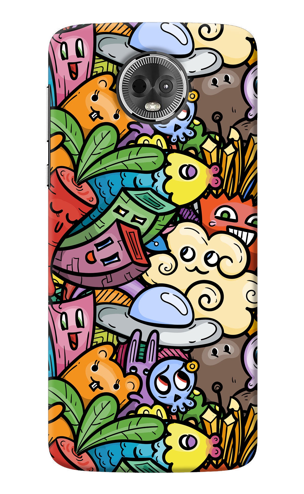 Veggie Doodle Moto E5 Plus Back Cover