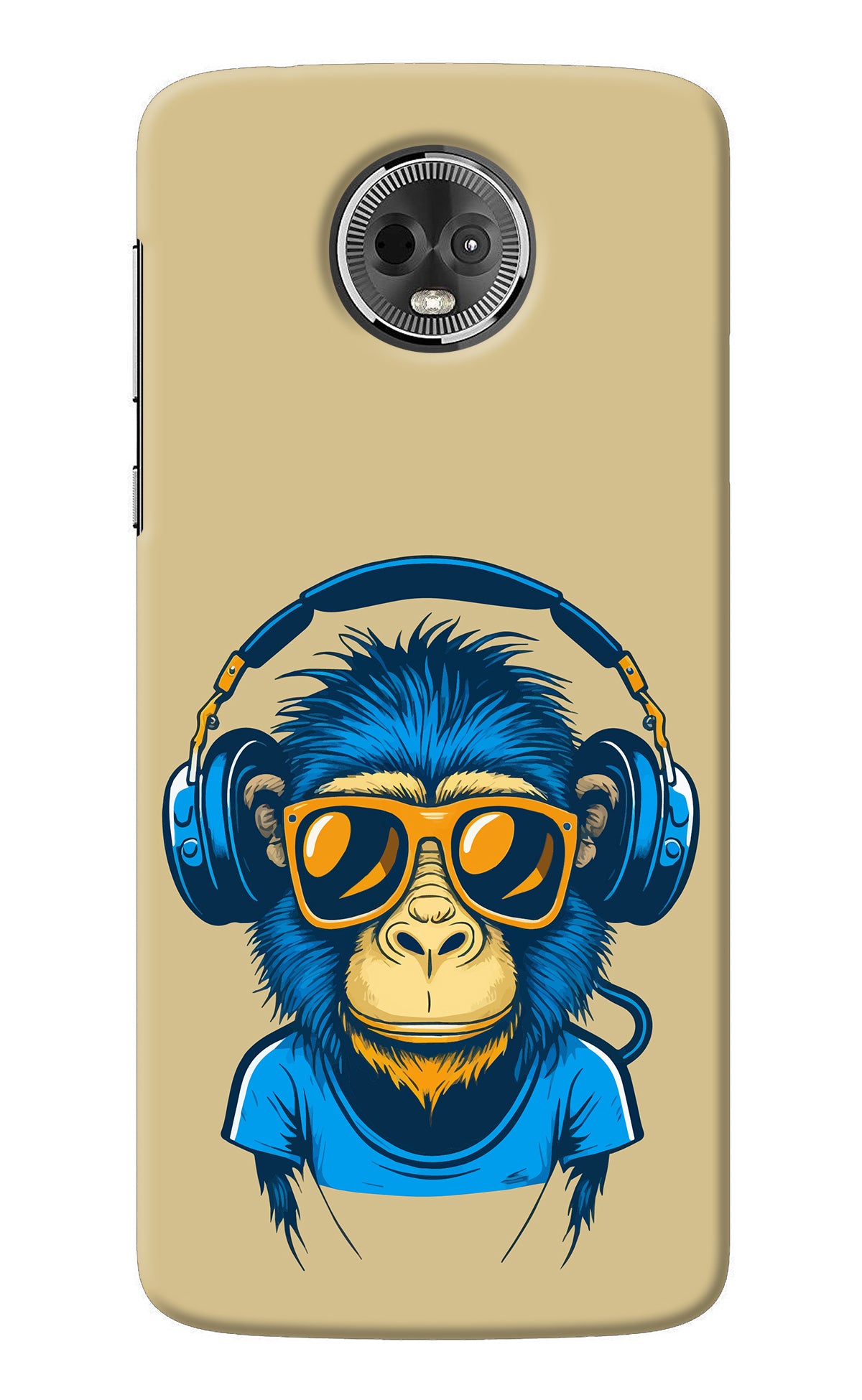 Monkey Headphone Moto E5 Plus Back Cover