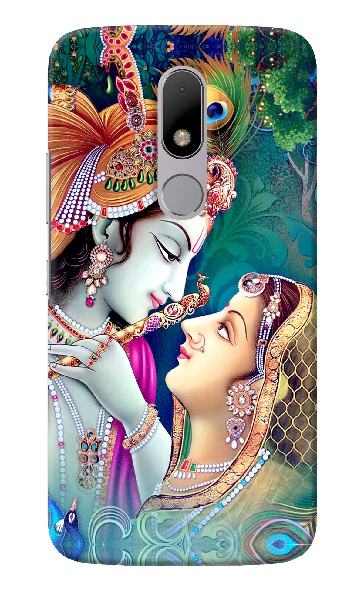 Lord Radha Krishna Moto M Back Cover