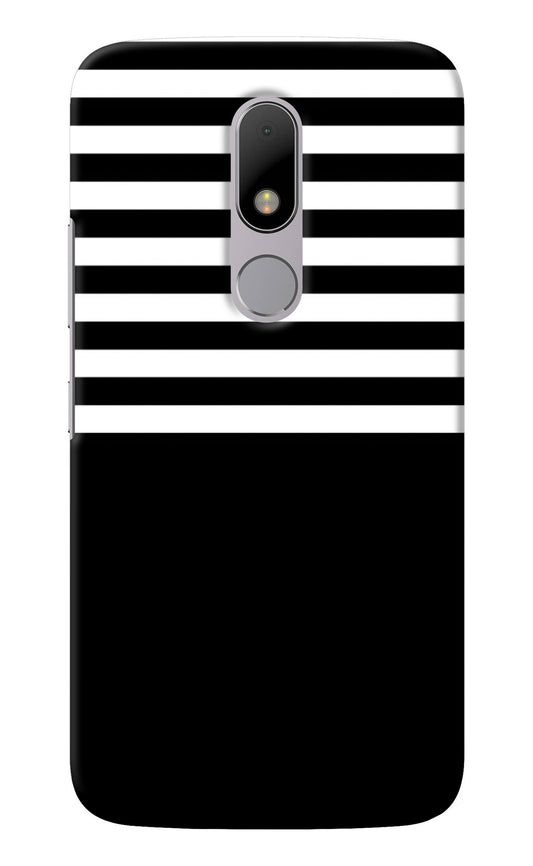 Black and White Print Moto M Back Cover