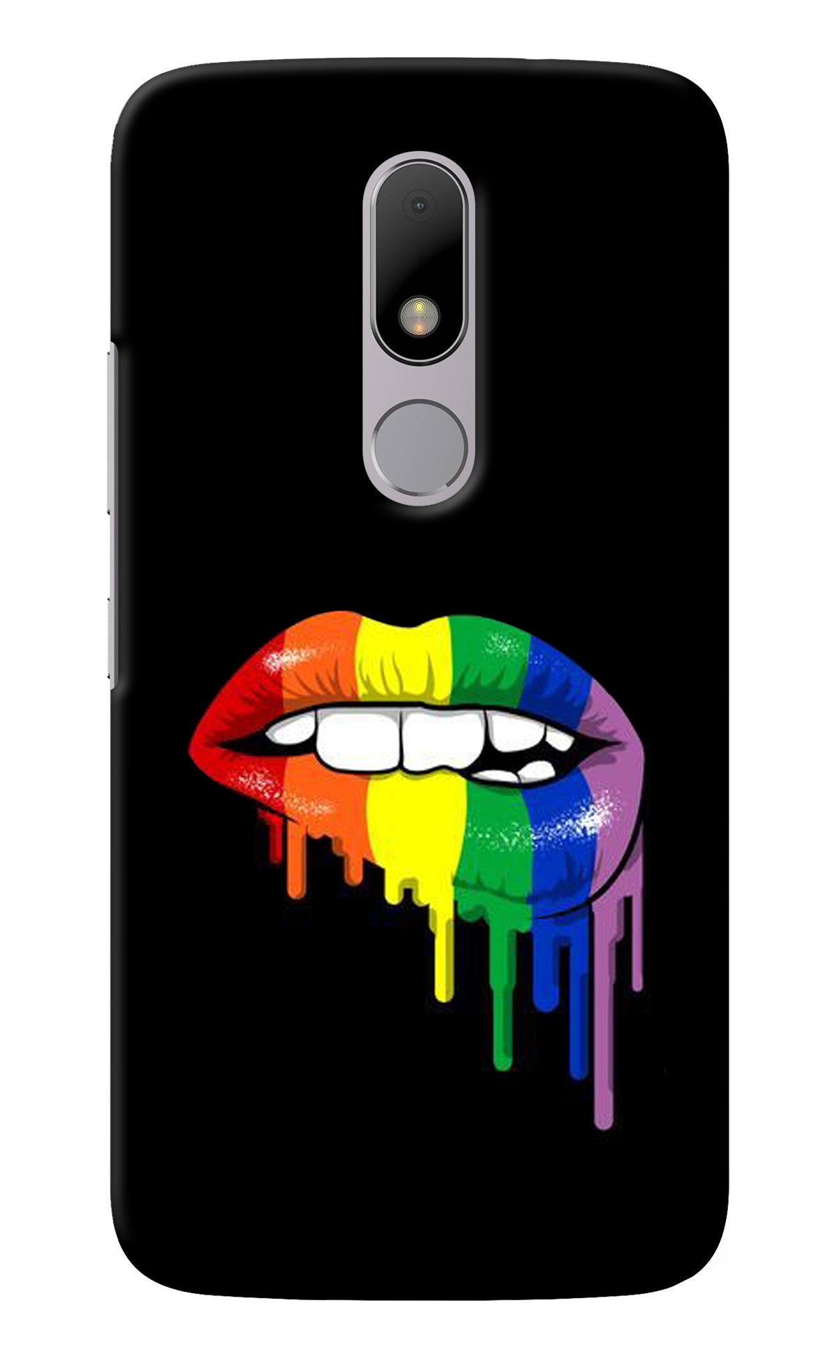 Lips Biting Moto M Back Cover