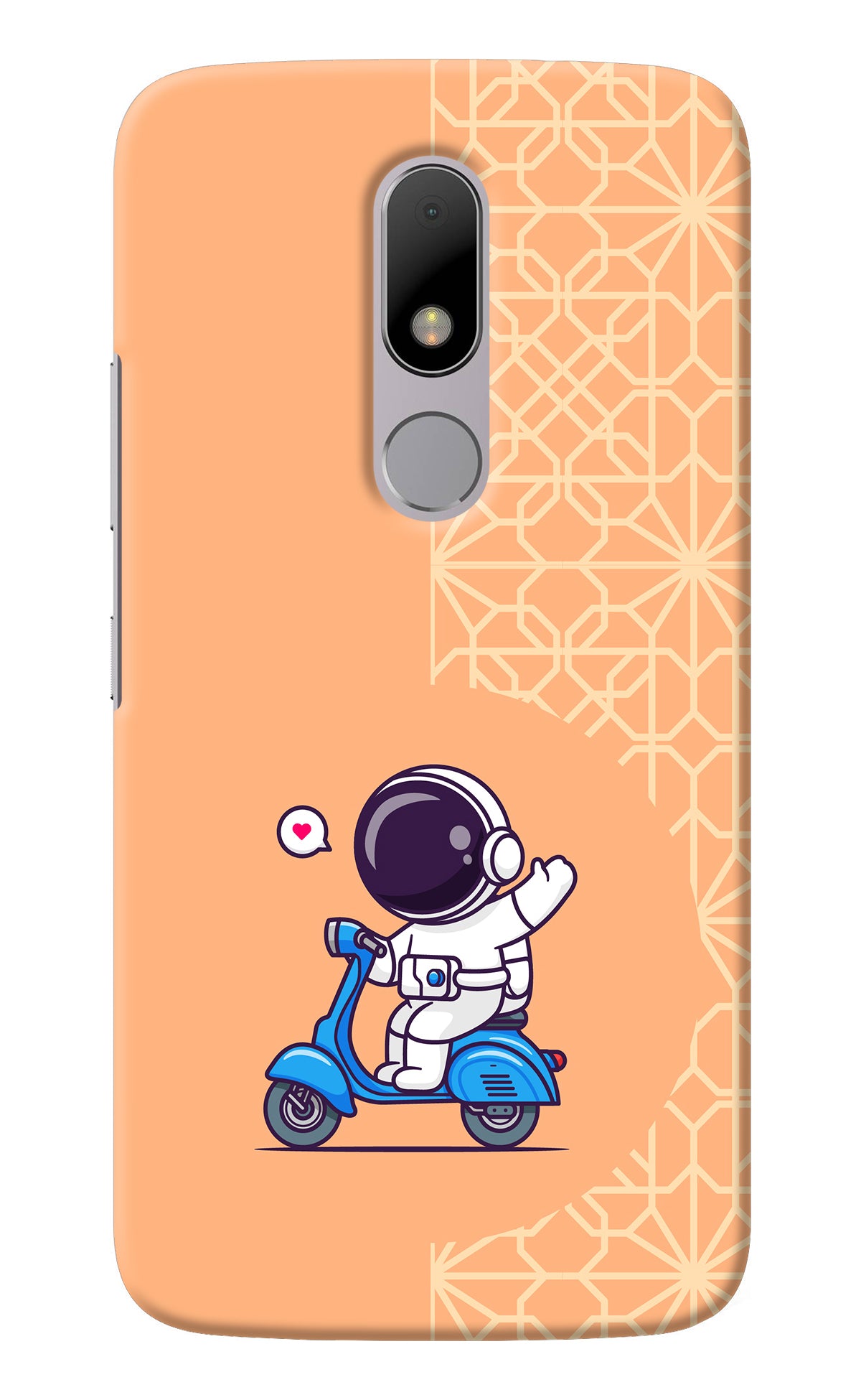 Cute Astronaut Riding Moto M Back Cover