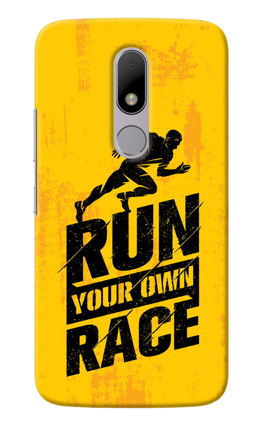 Run Your Own Race Moto M Back Cover