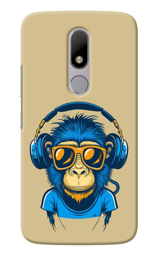 Monkey Headphone Moto M Back Cover