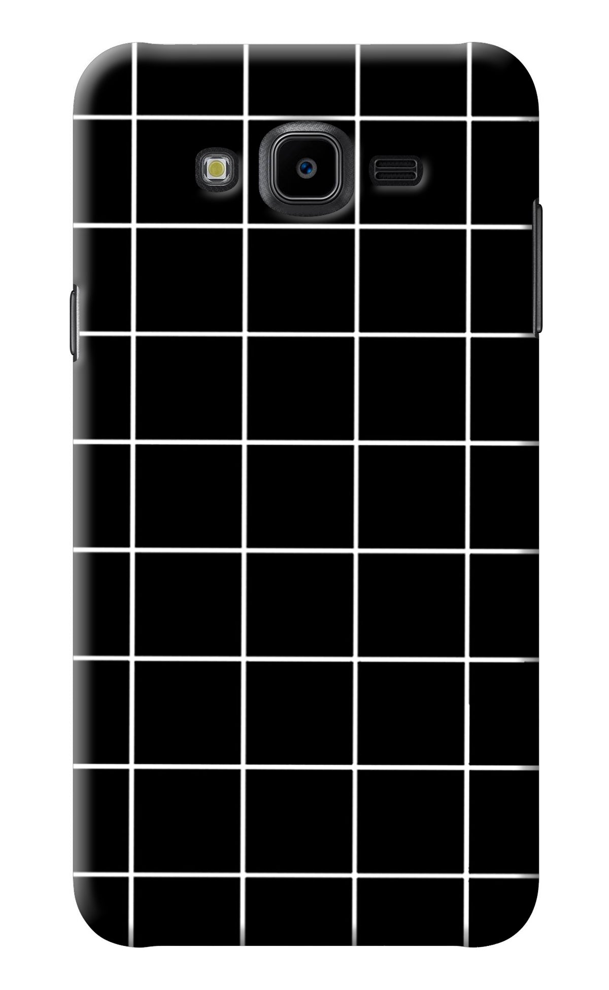 White Grid Samsung J7 Nxt Back Cover