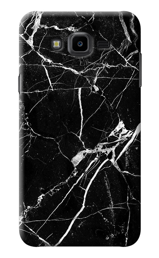 Black Marble Pattern Samsung J7 Nxt Back Cover