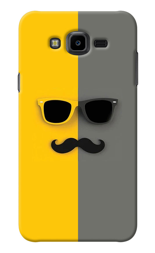 Sunglasses with Mustache Samsung J7 Nxt Back Cover