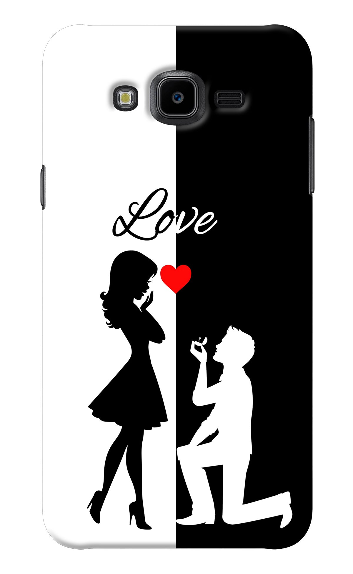 Love Propose Black And White Samsung J7 Nxt Back Cover