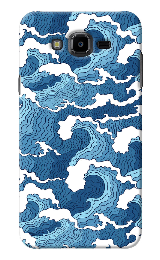 Blue Waves Samsung J7 Nxt Back Cover