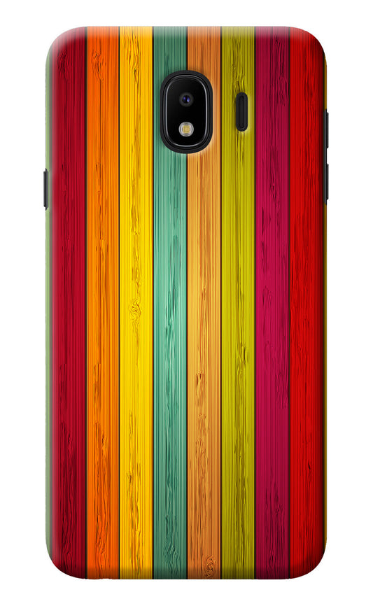 Multicolor Wooden Samsung J4 Back Cover