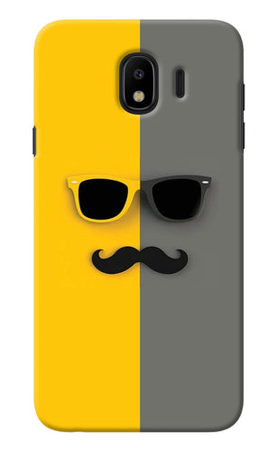 Sunglasses with Mustache Samsung J4 Back Cover