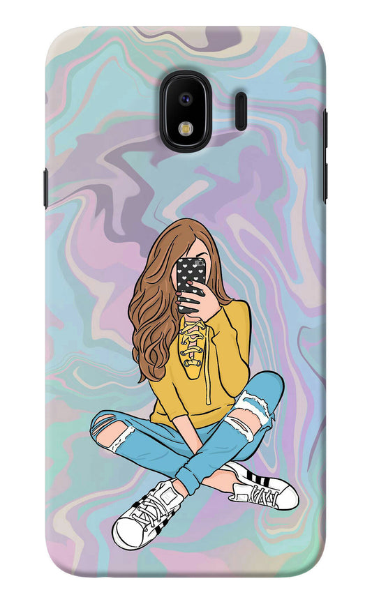 Selfie Girl Samsung J4 Back Cover