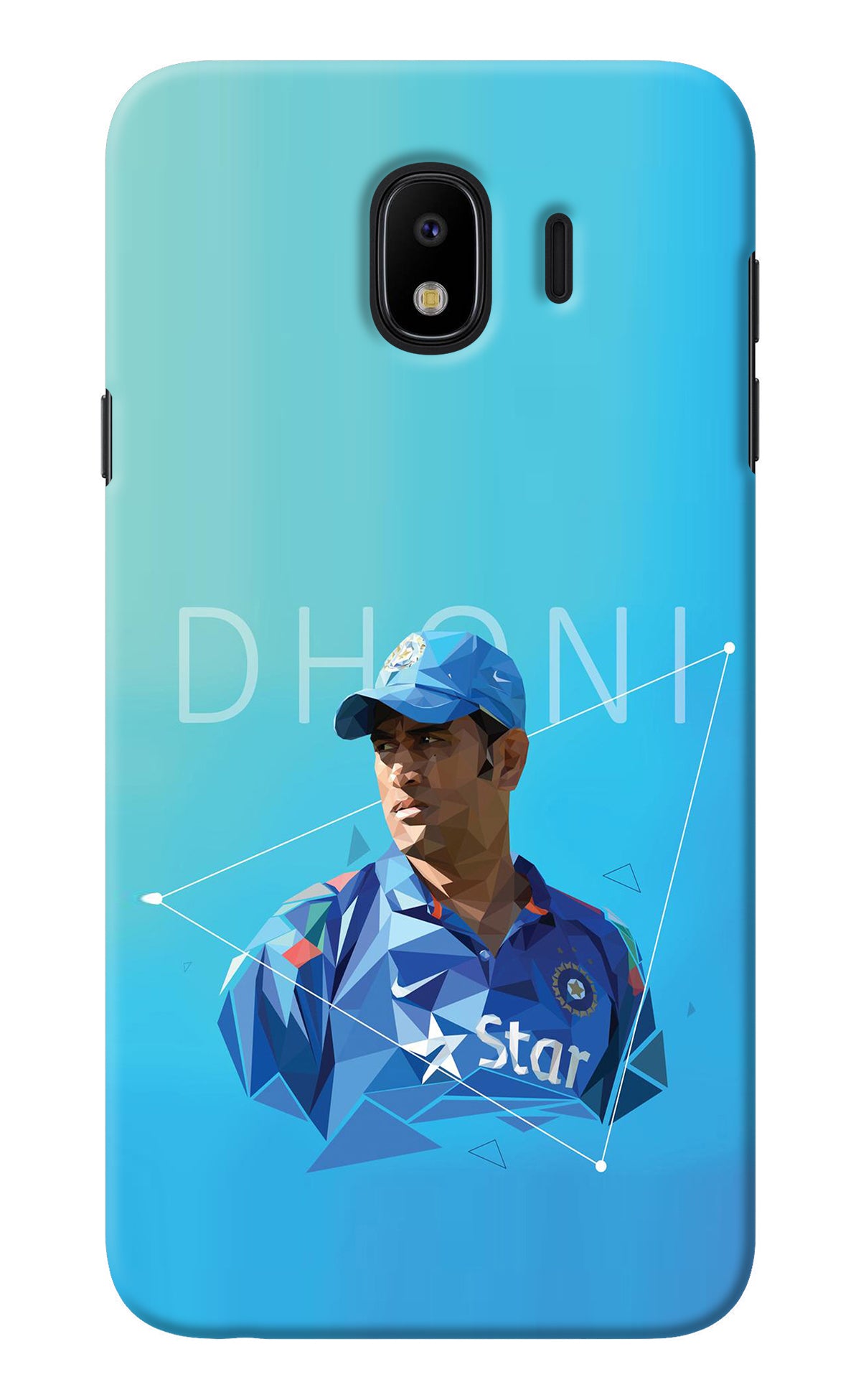 Dhoni Artwork Samsung J4 Back Cover