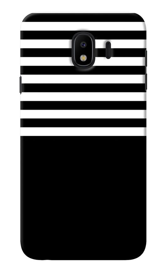 Black and White Print Samsung J4 Back Cover