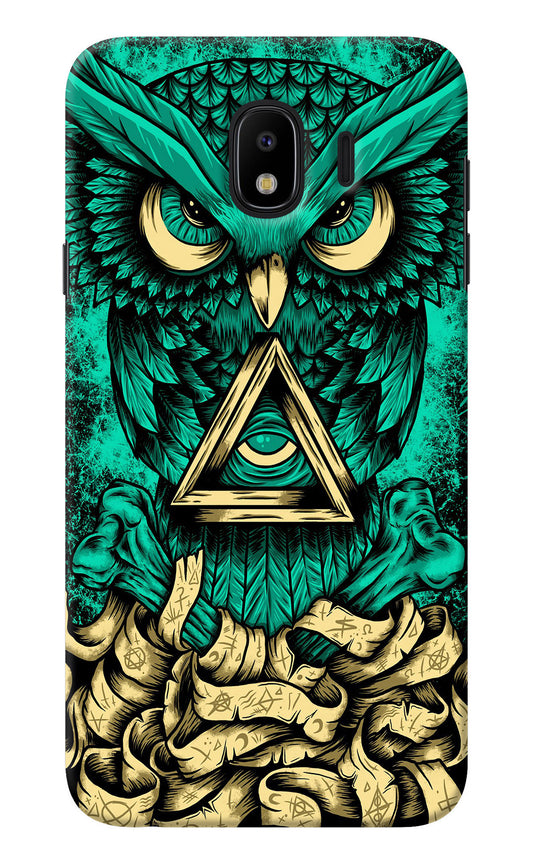 Green Owl Samsung J4 Back Cover