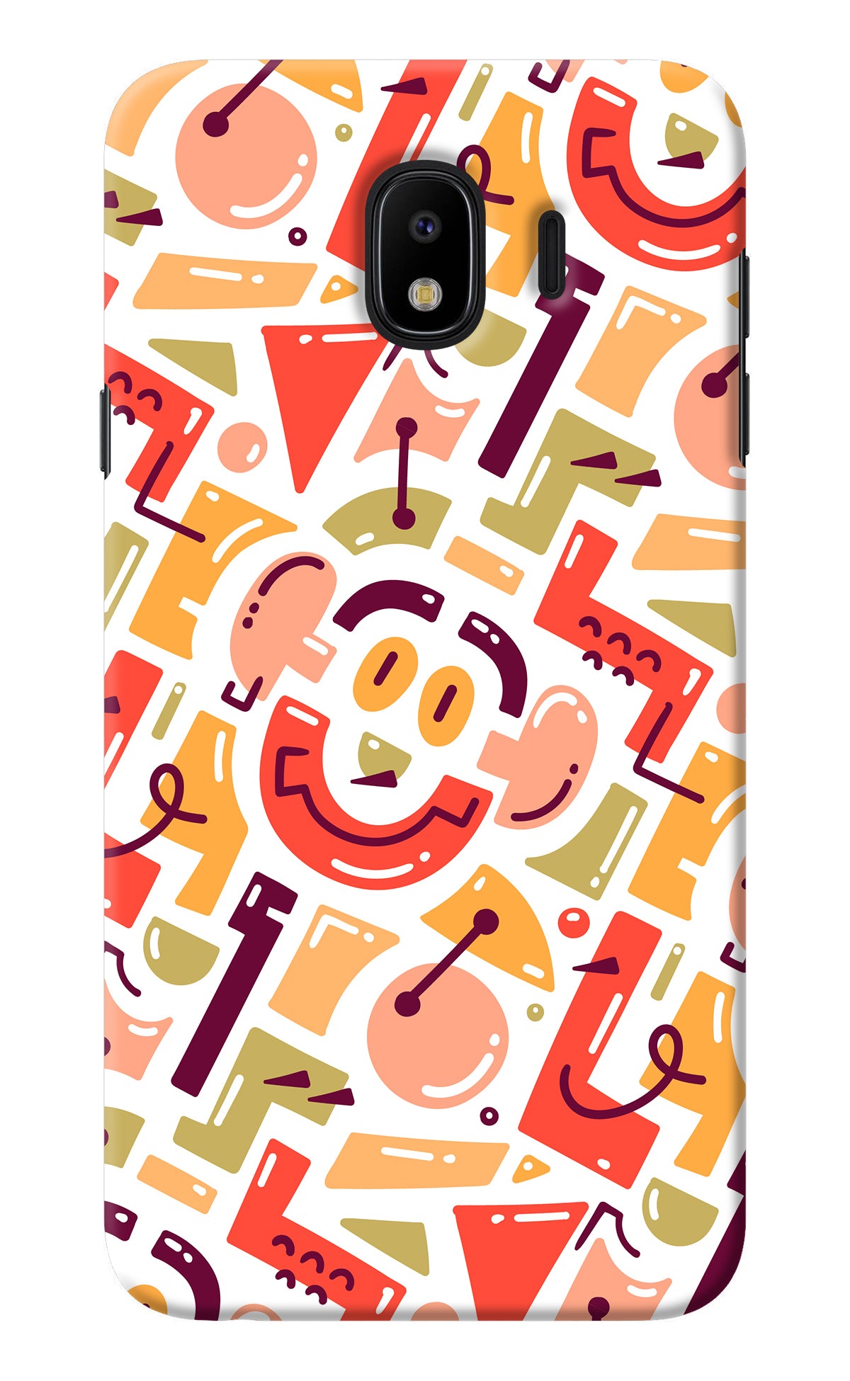 Doodle Pattern Samsung J4 Back Cover