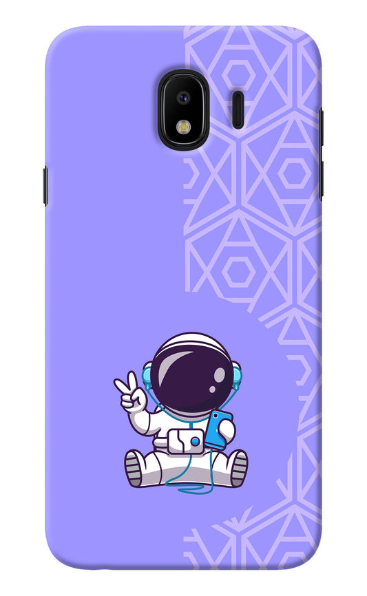 Cute Astronaut Chilling Samsung J4 Back Cover