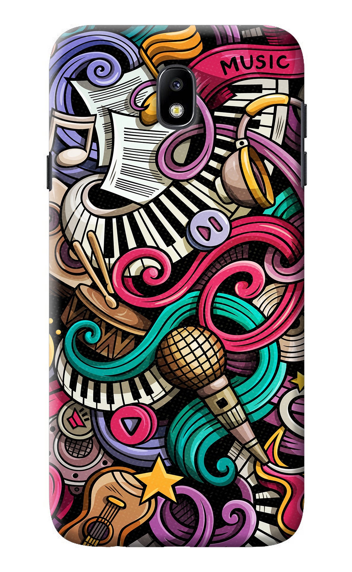 Music Abstract Samsung J7 Pro Back Cover