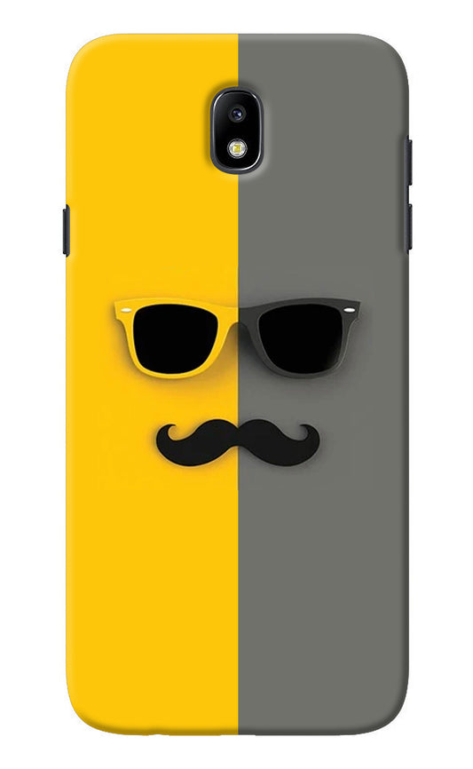 Sunglasses with Mustache Samsung J7 Pro Back Cover