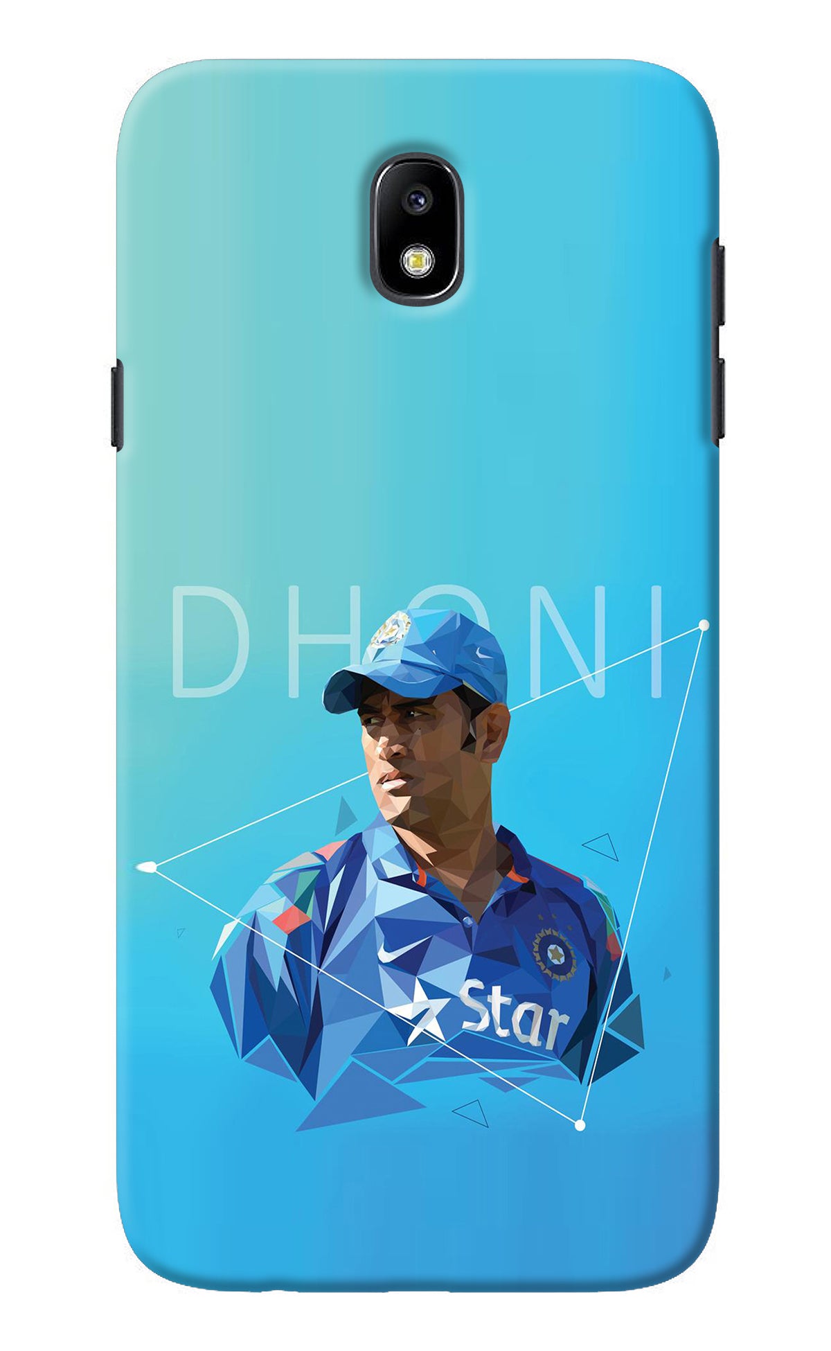 Dhoni Artwork Samsung J7 Pro Back Cover