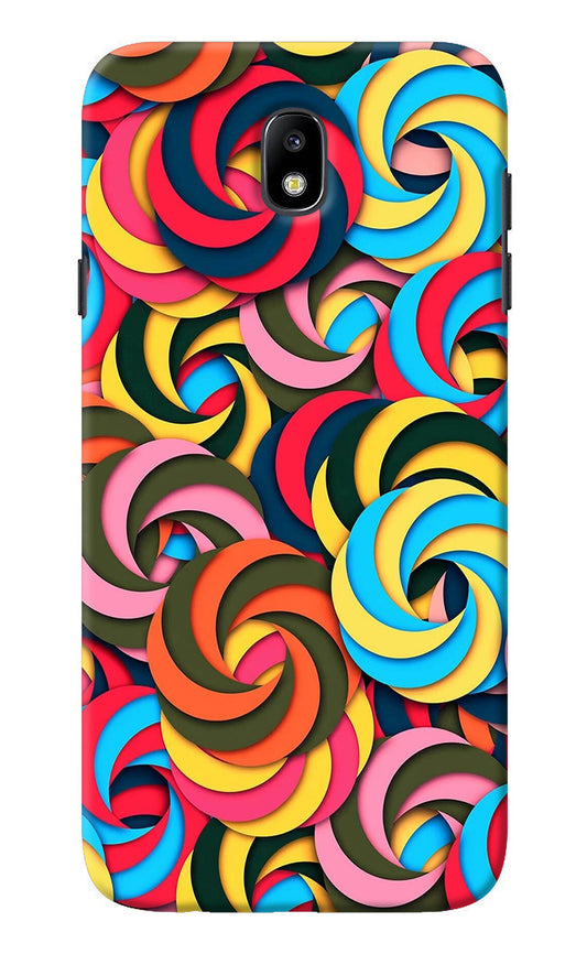 Spiral Pattern Samsung J7 Pro Back Cover