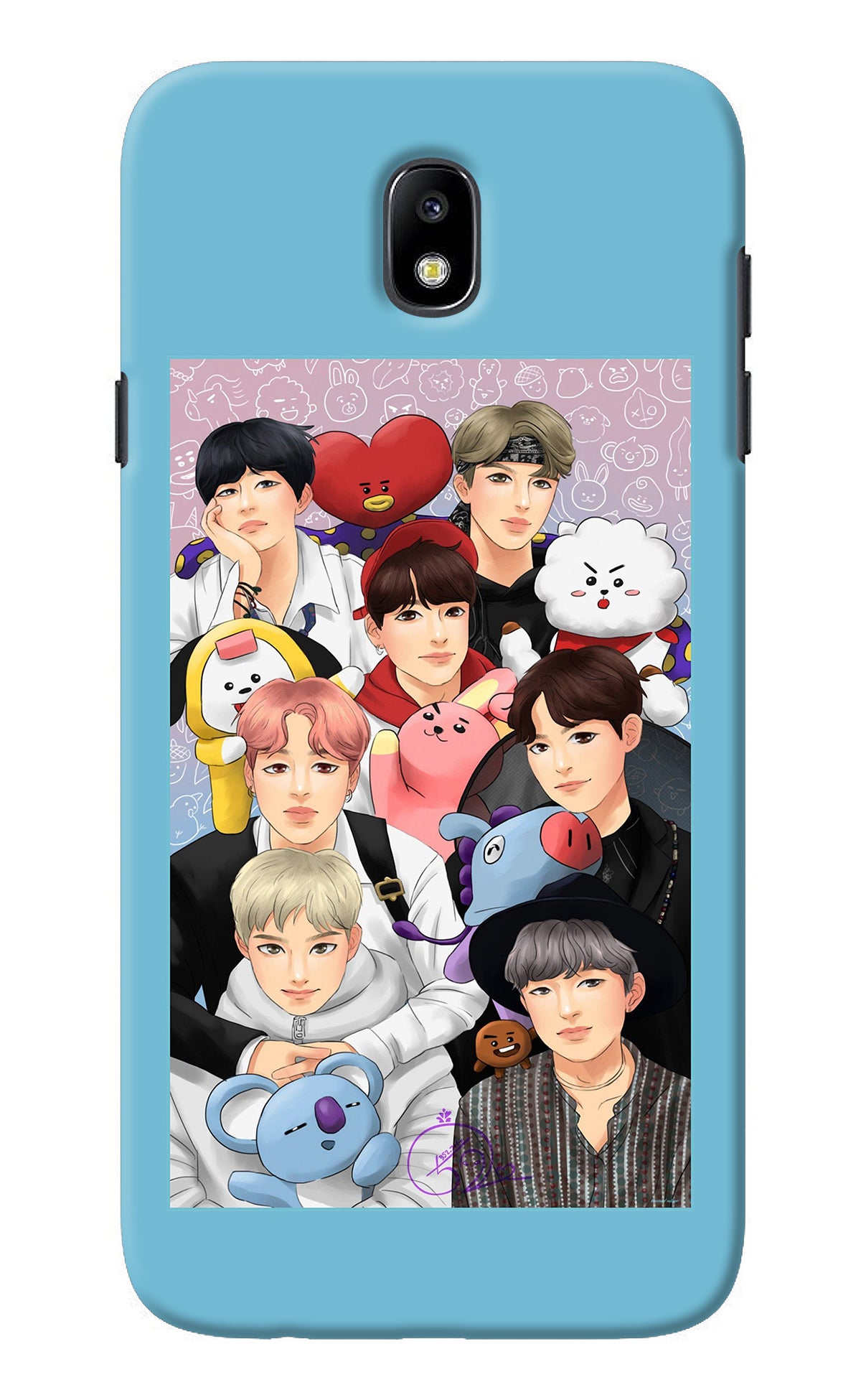 BTS with animals Samsung J7 Pro Back Cover