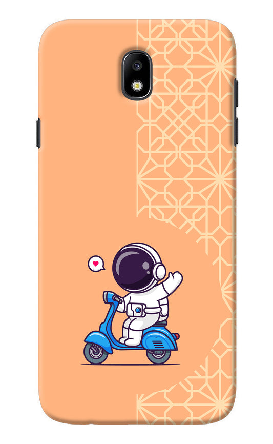 Cute Astronaut Riding Samsung J7 Pro Back Cover