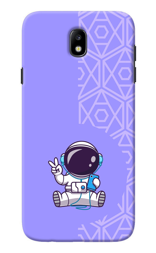 Cute Astronaut Chilling Samsung J7 Pro Back Cover