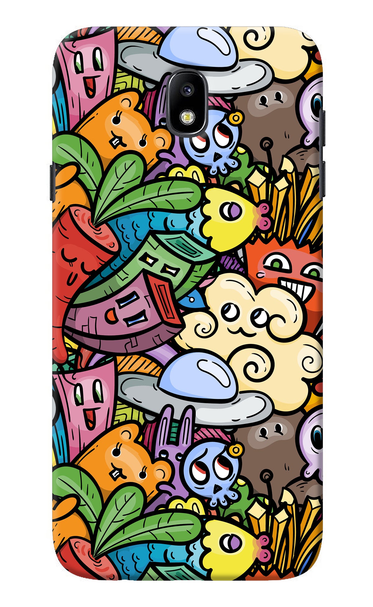 Veggie Doodle Samsung J7 Pro Back Cover