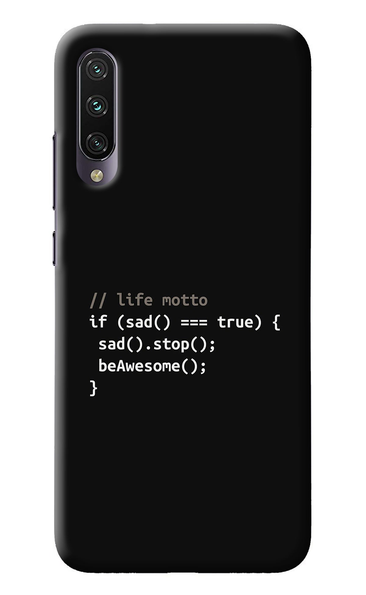 Life Motto Code Mi A3 Back Cover