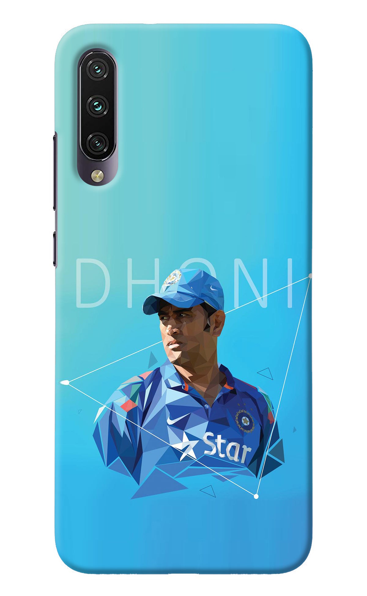 Dhoni Artwork Mi A3 Back Cover