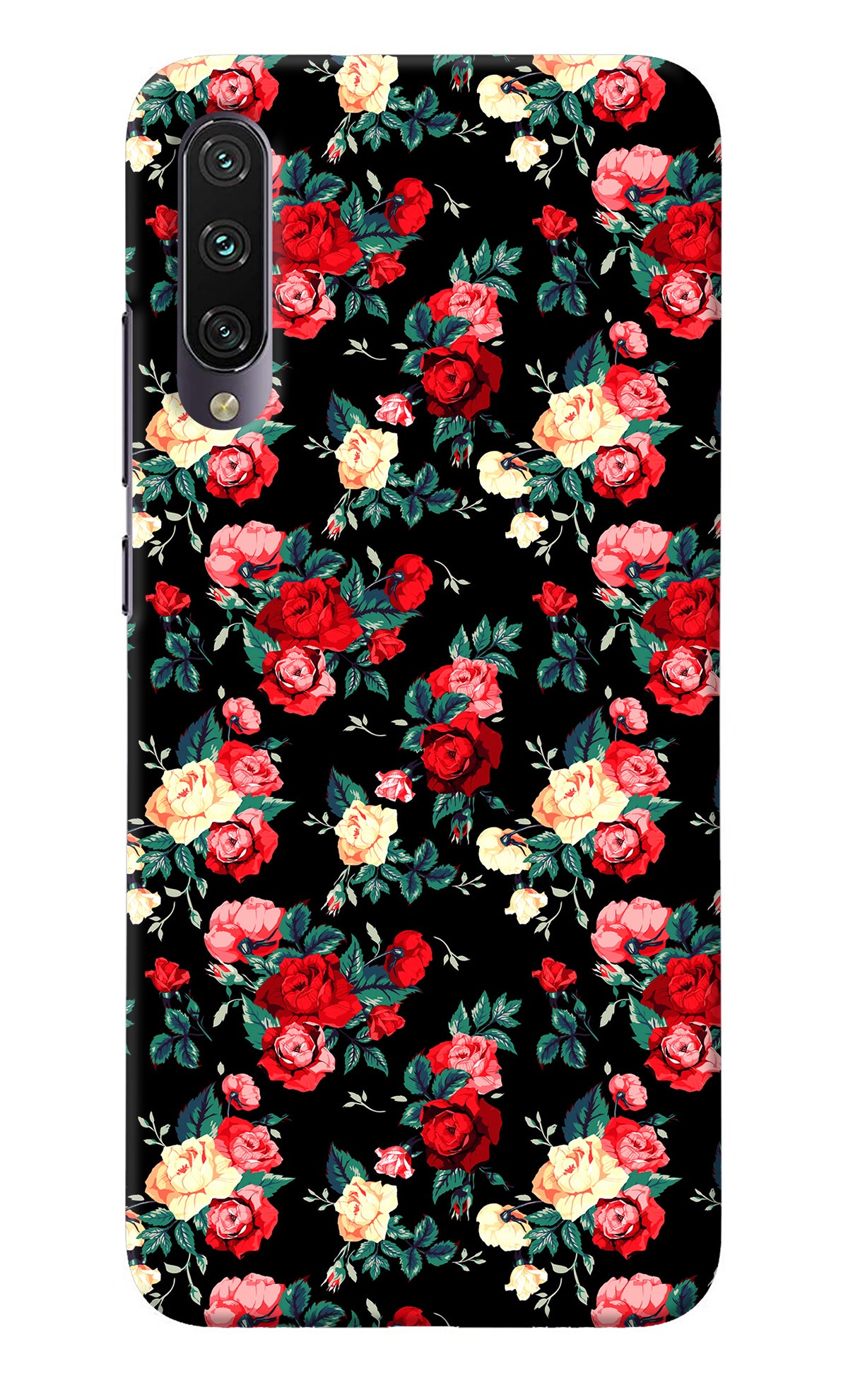 Rose Pattern Mi A3 Back Cover