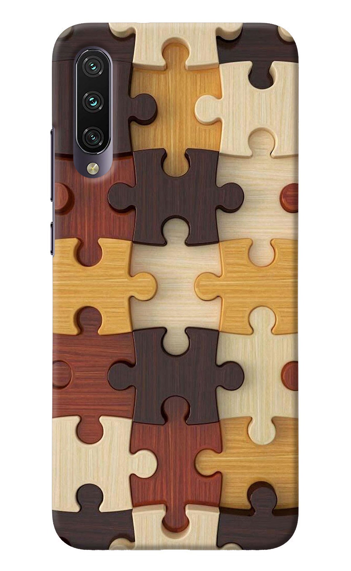 Wooden Puzzle Mi A3 Back Cover