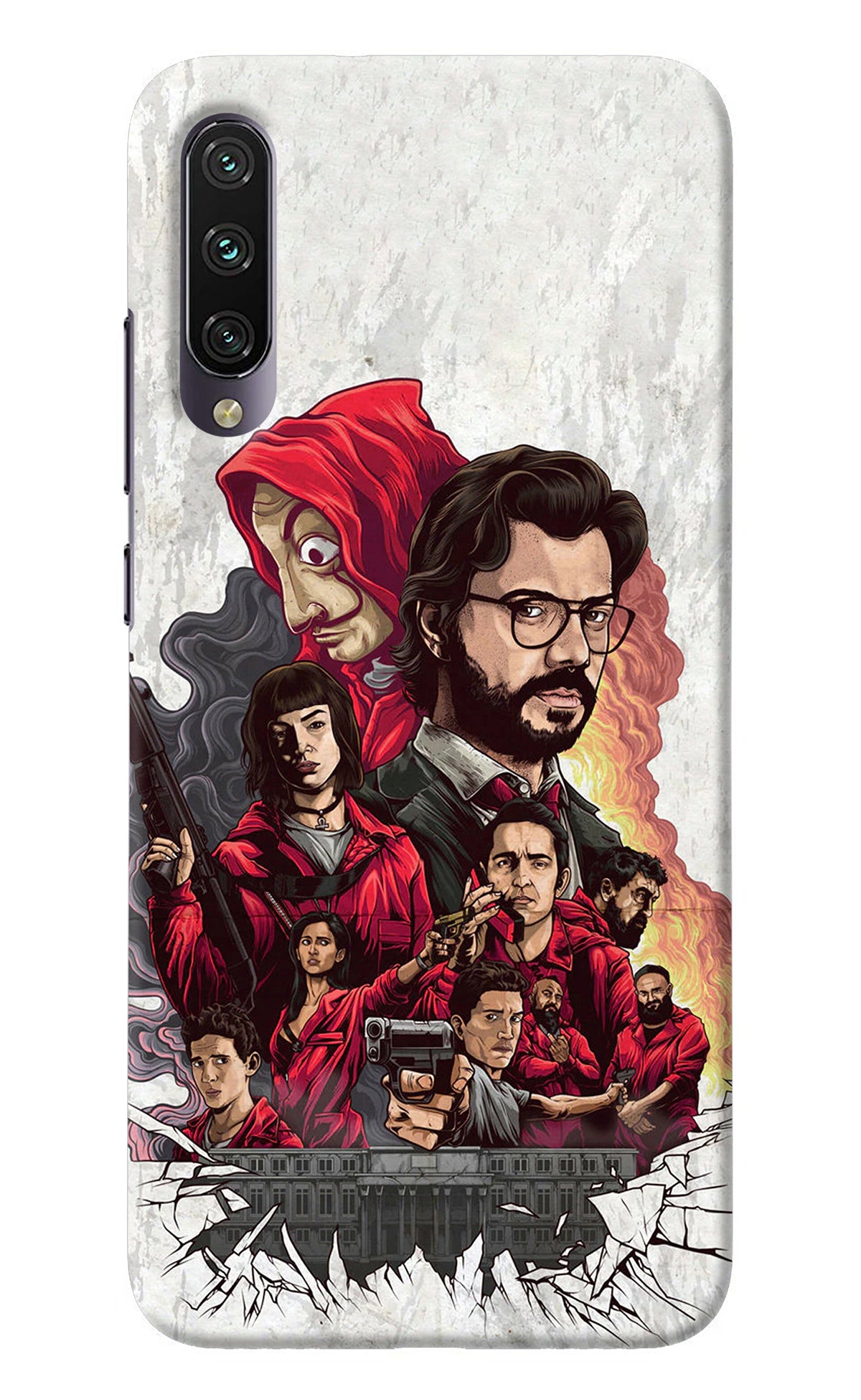 Money Heist Artwork Mi A3 Back Cover