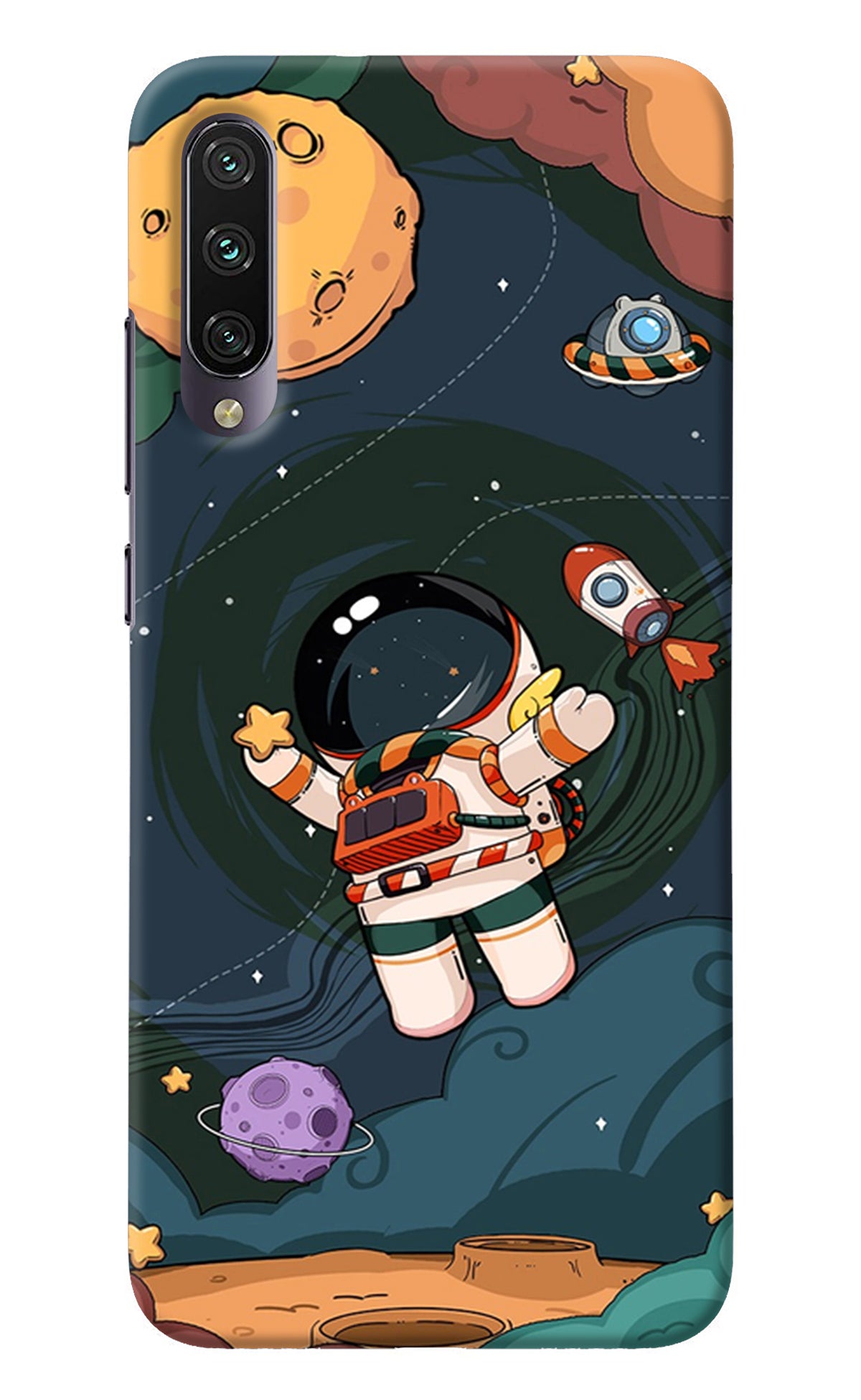 Cartoon Astronaut Mi A3 Back Cover