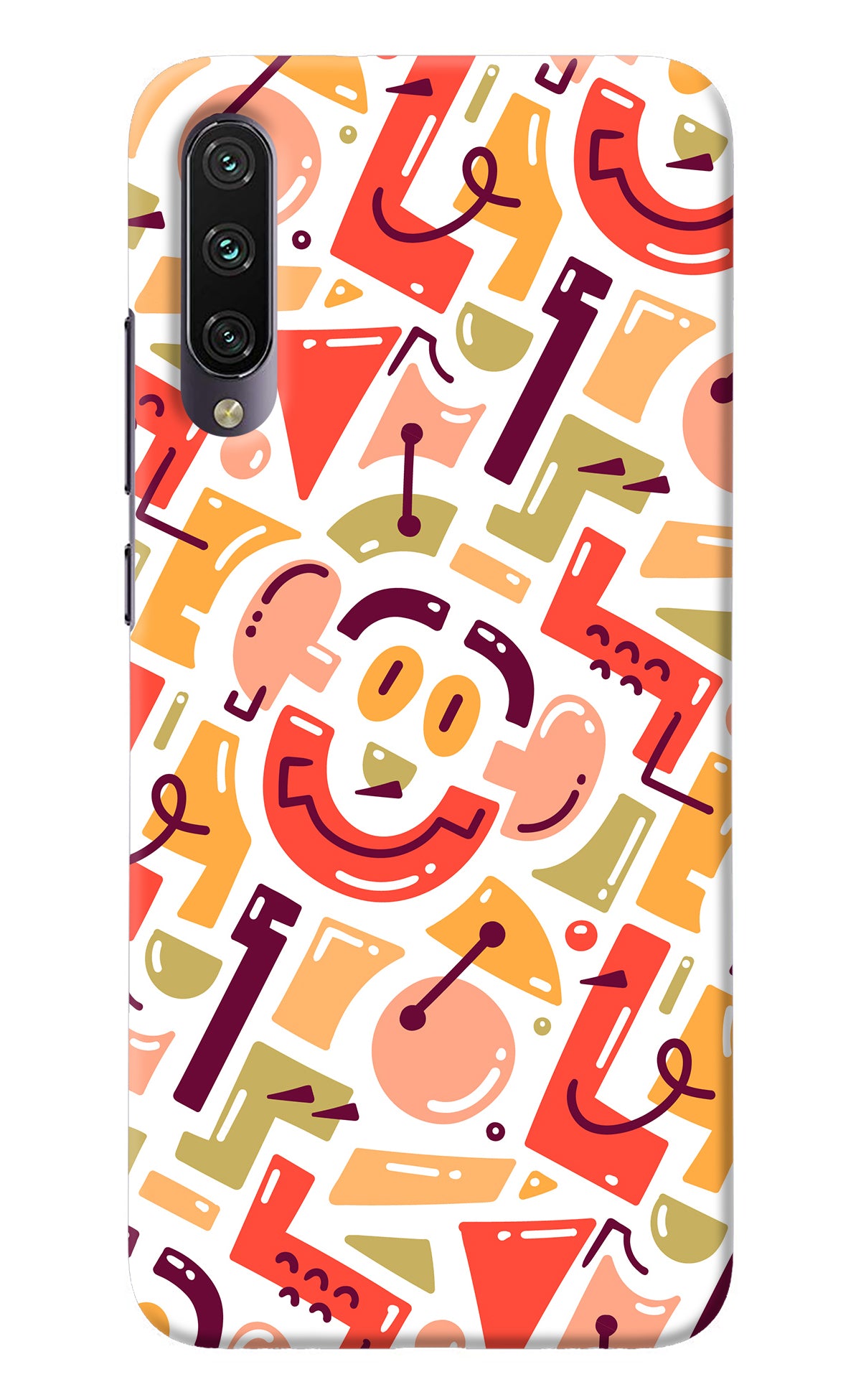 Doodle Pattern Mi A3 Back Cover