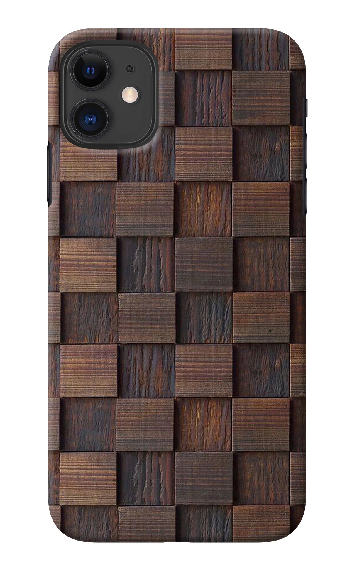 Wooden Cube Design iPhone 11 Back Cover