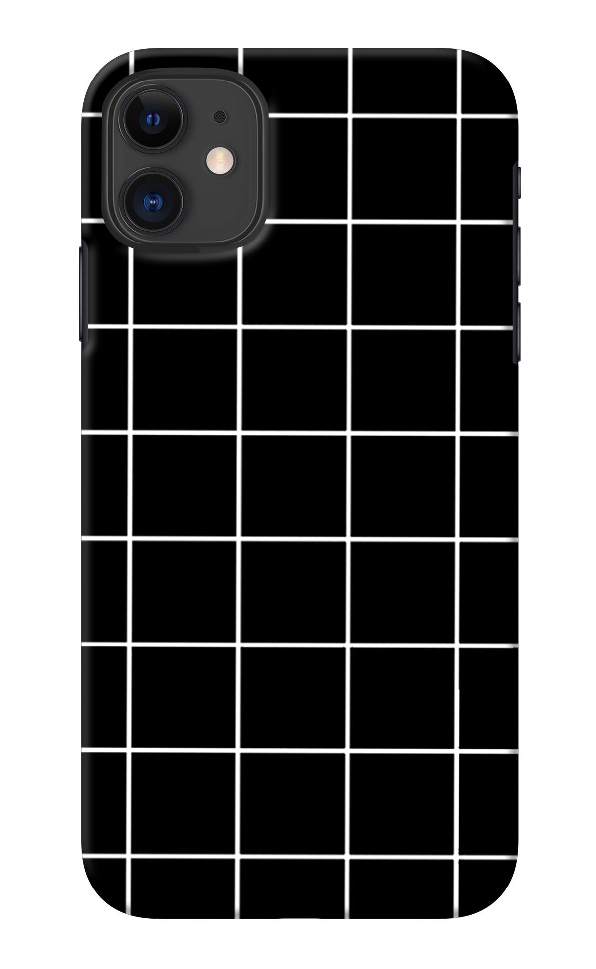 White Grid iPhone 11 Back Cover
